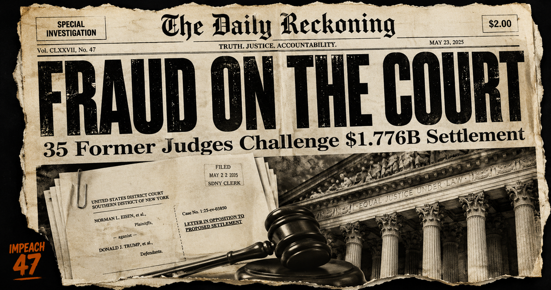 35 Former Judges Call Trump's $1.776 Billion IRS Deal a 'Fraud on the Court'
