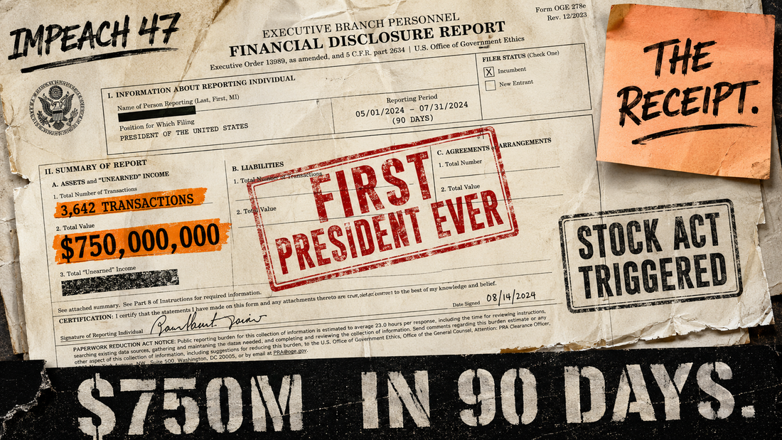 3,700 Trades and $750 Million: Trump's Presidential Profit Machine