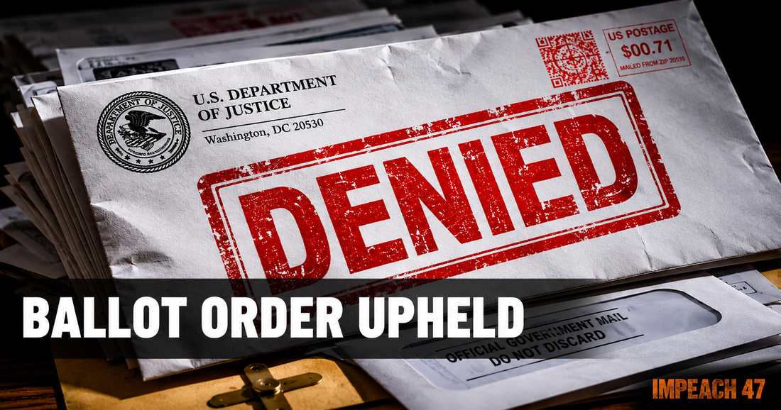 A Federal Judge Won't Block Trump's Order Seizing Control of Mail-In Ballots Before the Midterms