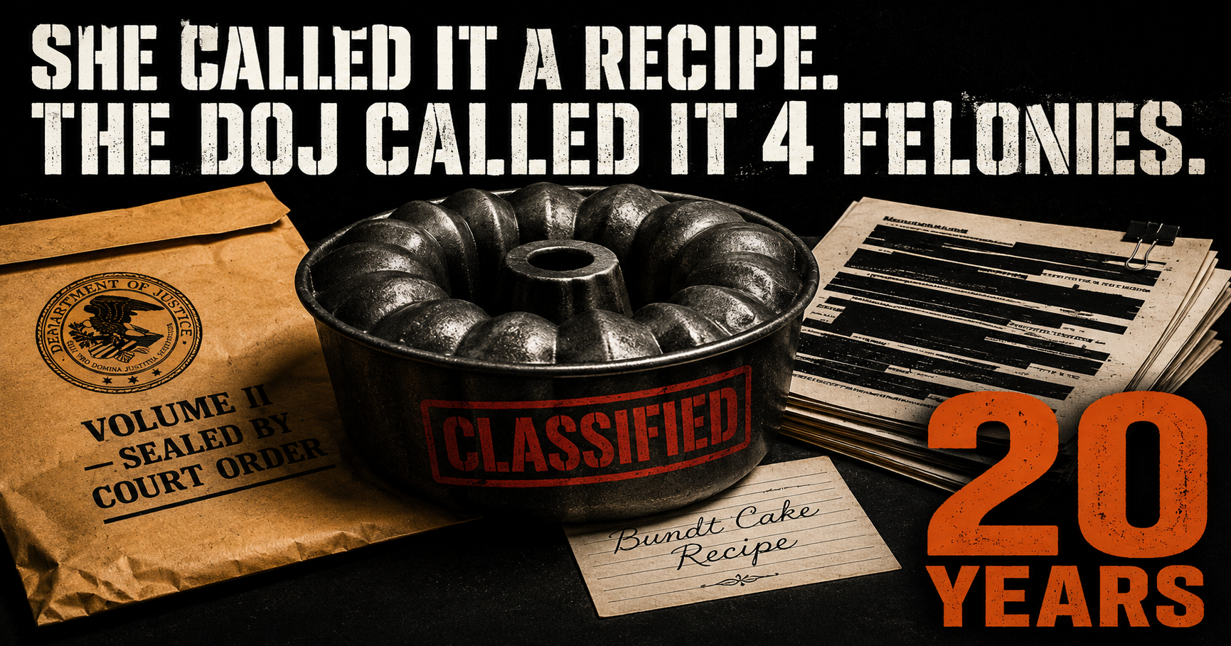 A Prosecutor Renamed the Sealed Trump Evidence 'Bundt Cake Recipe.' Now She's Facing Federal Charges.