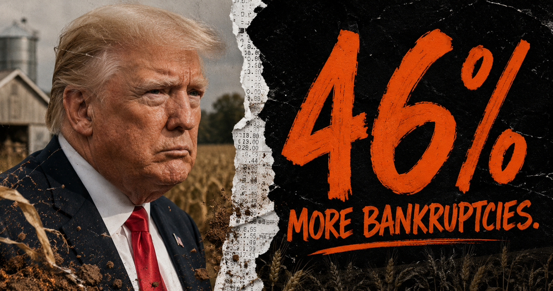 Farm Bankruptcies Up 46%. Fertilizer Up 49%. Trump's Farm Crisis Is Here.