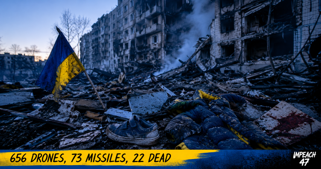 Russia Strikes Ukraine: 656 Drones, 73 Missiles, 22 Dead