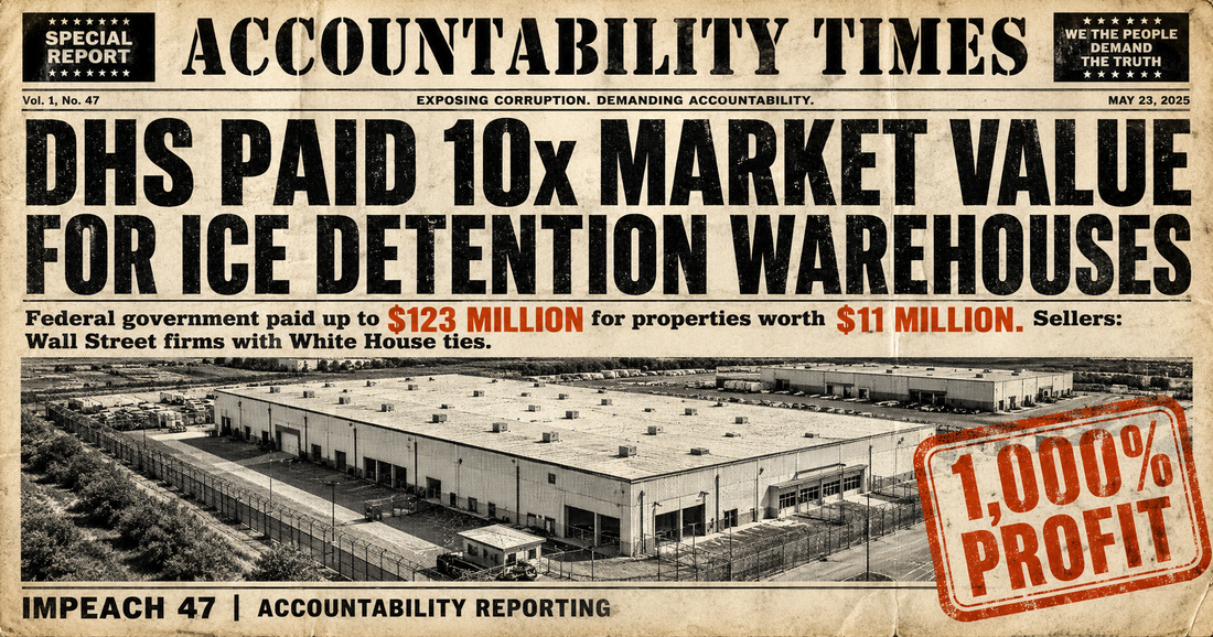 Trump Insiders Sold ICE Warehouses to DHS at 10x Markup. One Deal Made 1,000 Percent.