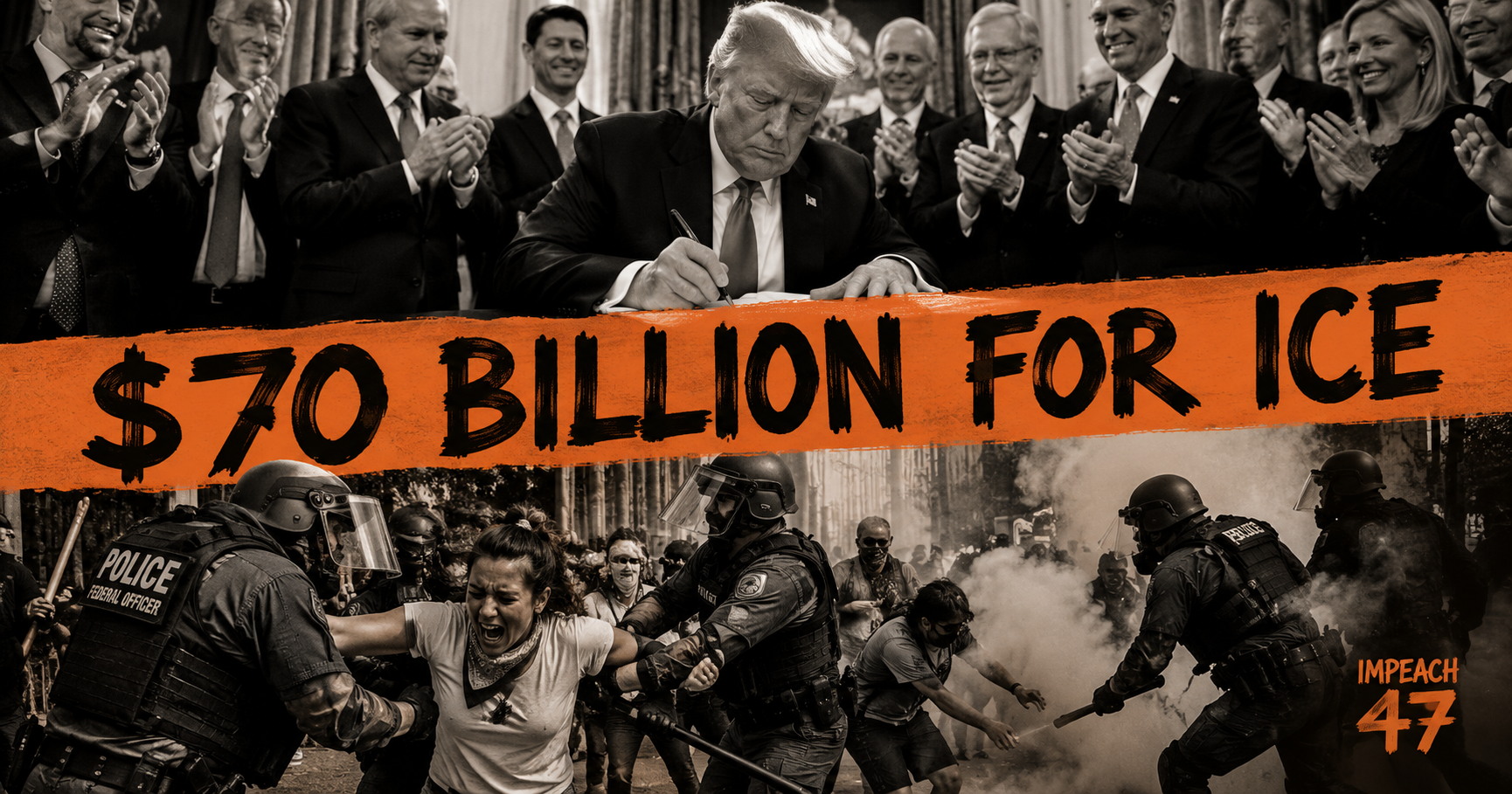 Trump Signs $70 Billion ICE Funding Bill After Officers Killed Protesters