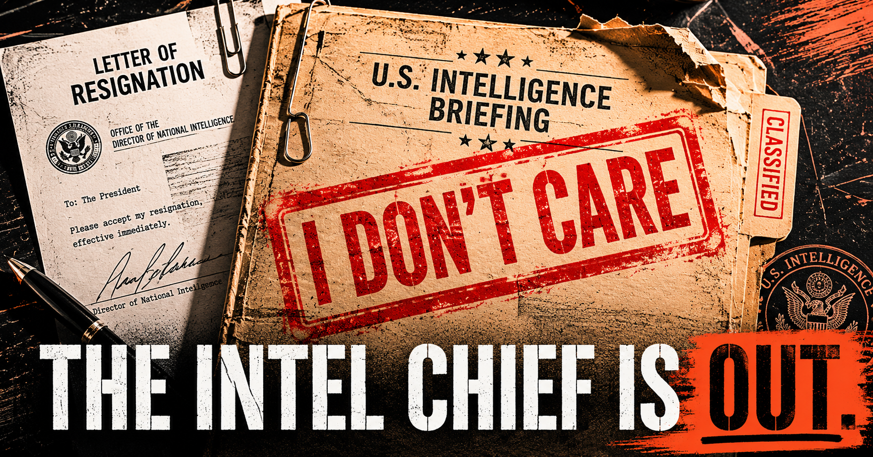 Trump's Intelligence Chief Resigns. He Already Said He Did Not Care What She Said About Iran.