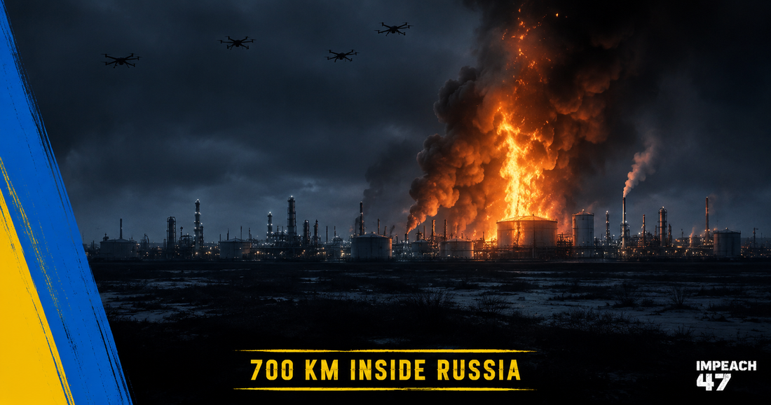 Ukraine Drones Strike Russia's Saratov Oil Refinery 700 Kilometers Inside Enemy Territory