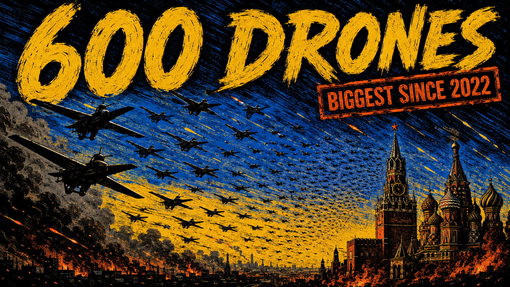 Ukraine Sent Nearly 600 Drones to Moscow Overnight. Russia Says It Was the Biggest Attack Since 2022.