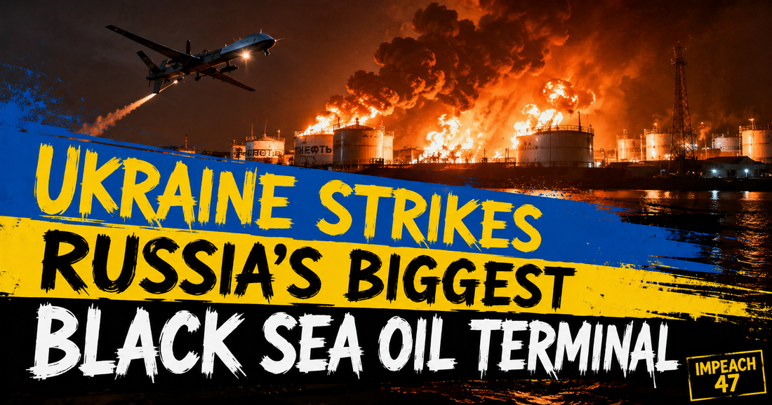 Ukraine Strikes Russia's Biggest Black Sea Oil Terminal in Overnight Drone Blitz