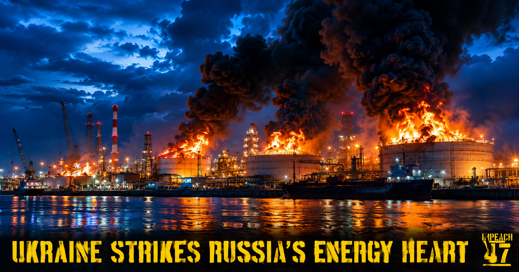 Ukraine Strikes St. Petersburg Oil Terminal and Baltic Fleet Warship as Putin's Economic Forum Opens